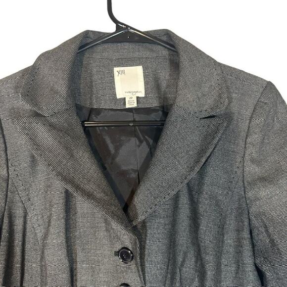 Halogen Gray Tailored Notched Collar 4 Button Blazer Jacket Women Sz 2P - Picture 6 of 10
